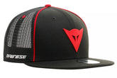 DAINESE NEW ERA CAP Black cap with logo and red edge